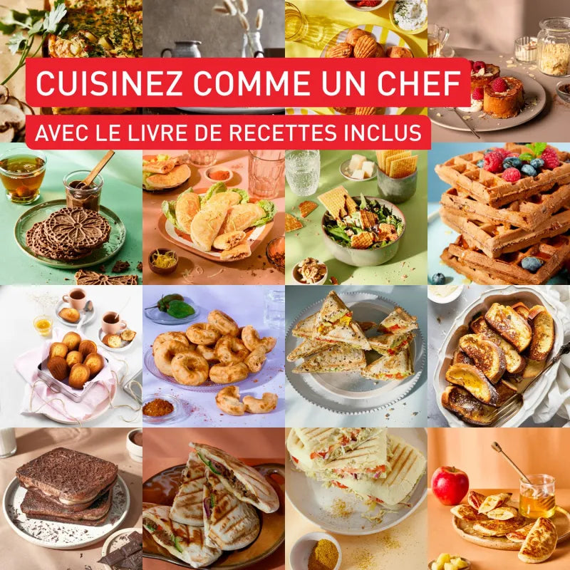 Tefal – SW863JF0 – Appareil a Gaufre et Croque-Monsieur - 4 Plaques Amovibles
