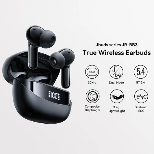 Écouteurs Sans Fil JOYROOM Jbuds BB3 - BT 5.4 avec Écran Numérique LED