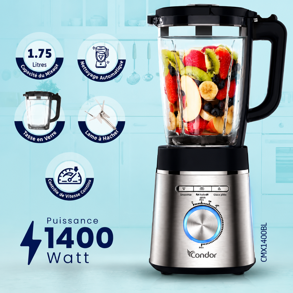 Condor – CMX1400BL – Blender Master Mix - Puissance 1400 W