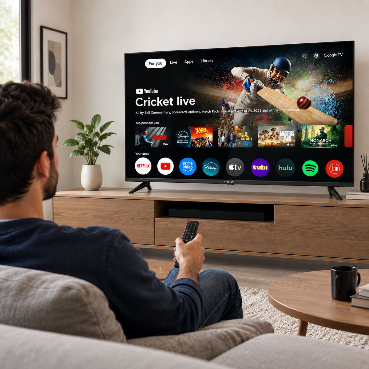 CRISTOR GOOGLE TV 55" UHD / SERIE I6 / P55I6