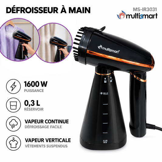 Multismart – MS-IR3031 – Défroisseur à Main Vapeur - Puissance 1600 W
