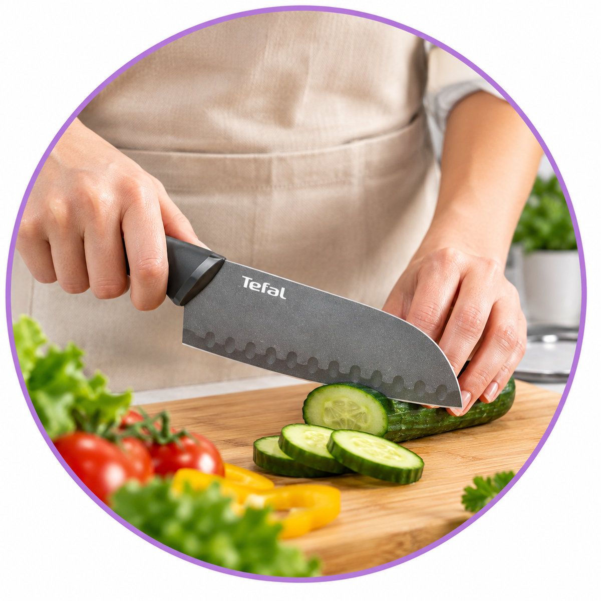 Tefal Fresh Kitchen K1220104 – Couteau Santoku 12 cm