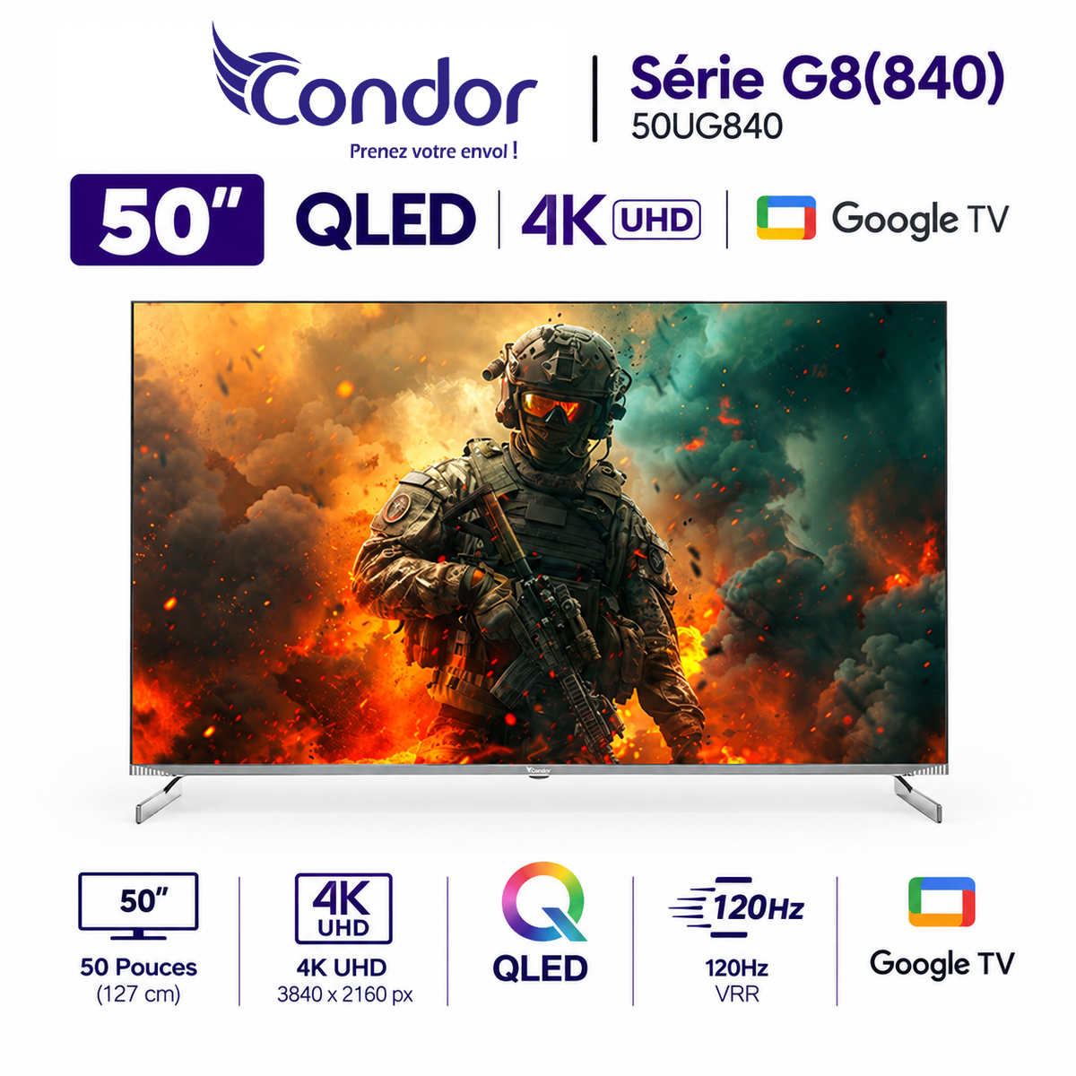 TV 50 CONDOR 4K 120HZ/G8 GAMING SERIES  - 50UG840