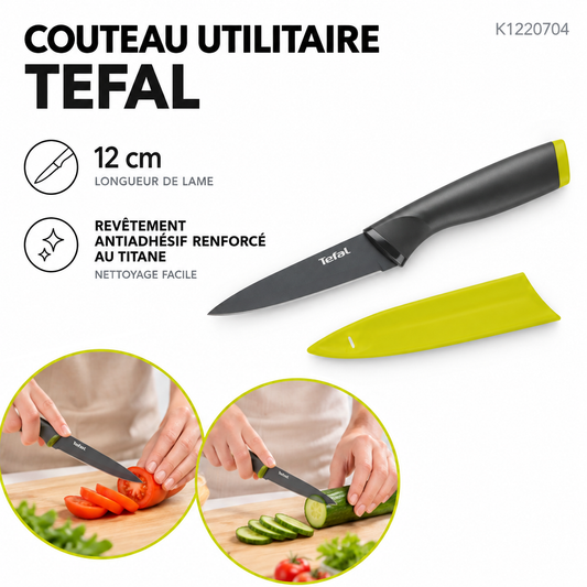 Tefal Fresh Kitchen K1220704 – Couteau de cuisine universel 12 cm