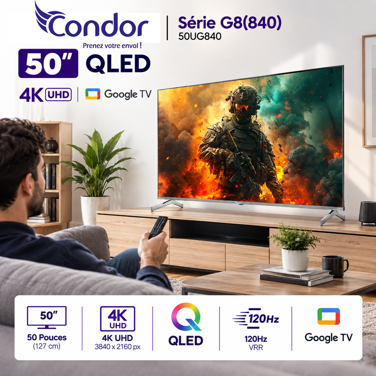 TV 50 CONDOR 4K 120HZ/G8 GAMING SERIES  - 50UG840
