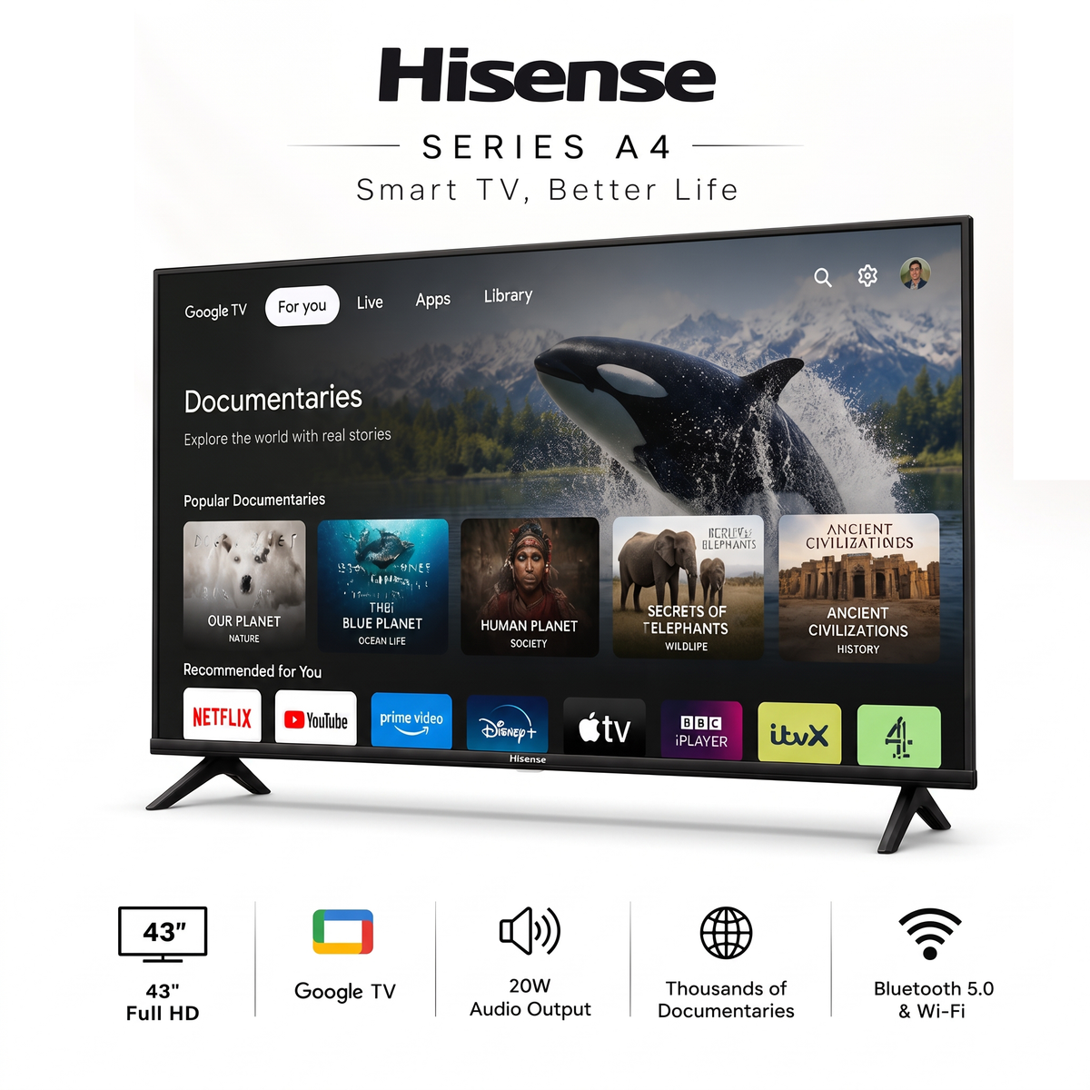 Hisense 43A4200G 43″ – Full HD / Android TV