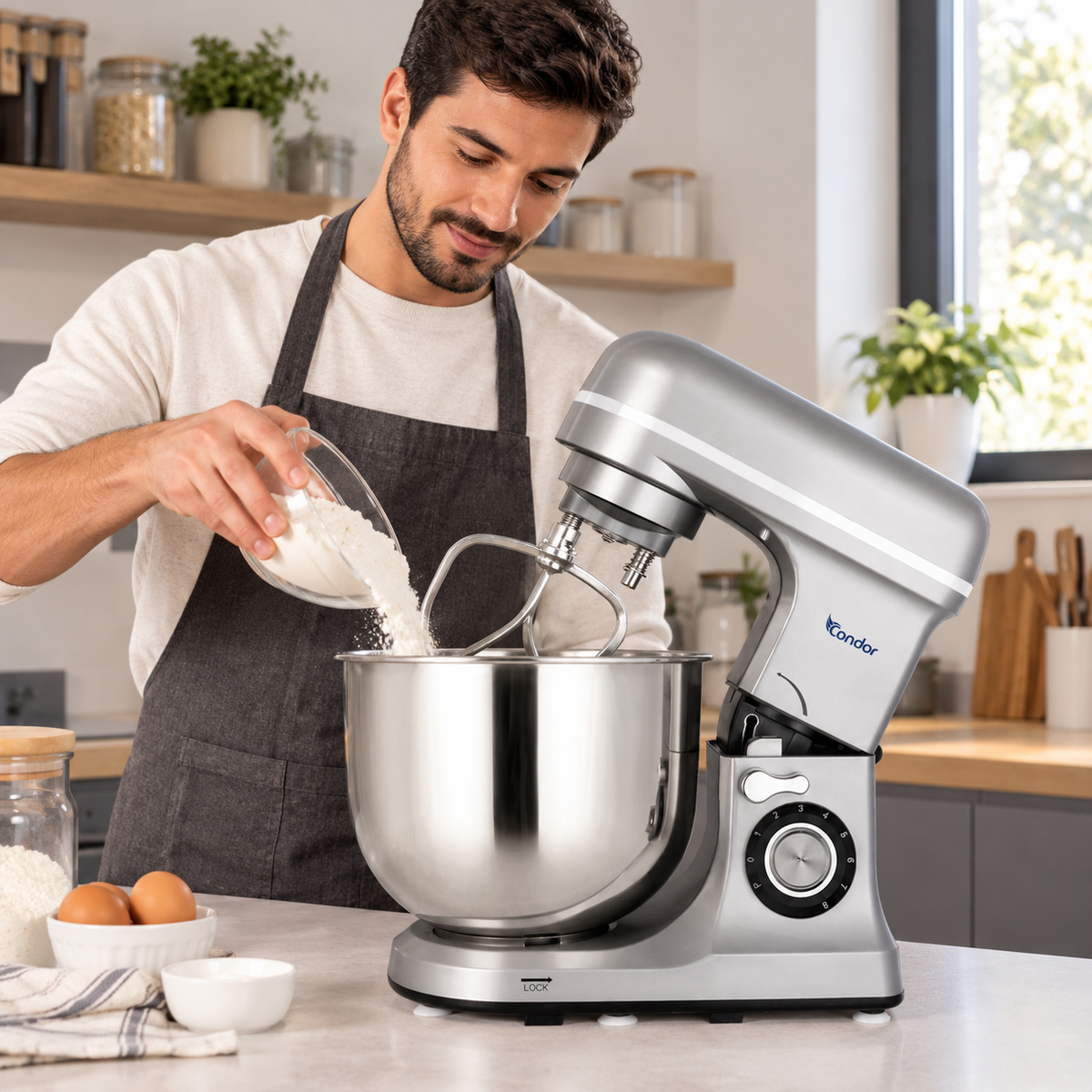 Condor – PT-PXU2G – Pétrin Power Mix - Cuve Inox 8 L et Puissance 1600 W