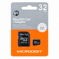 Carte Mémoire Micro SD MICRODIGIT 32GB + Adaptateur