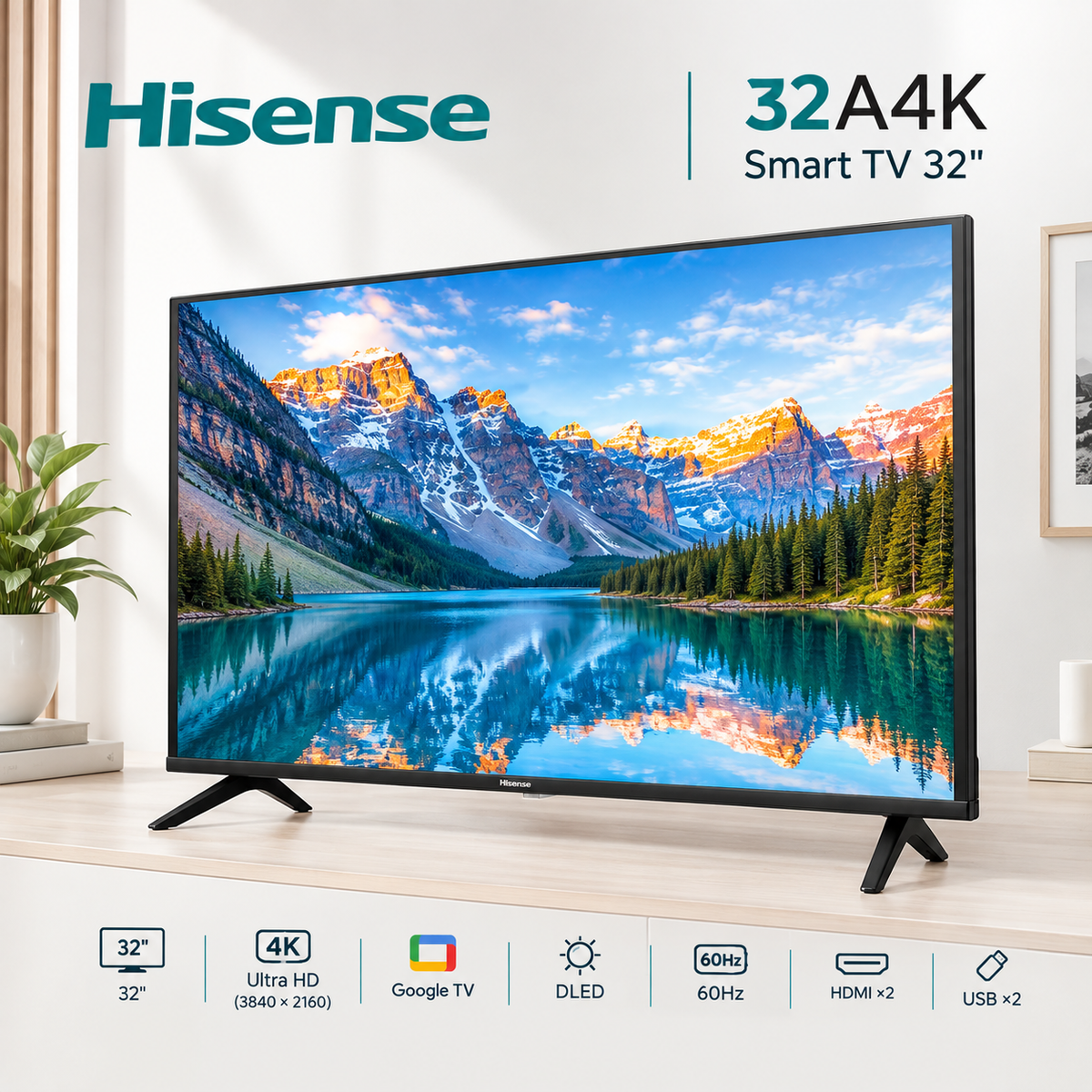 TV 32" SMART HISENSE 32A4K SERIE K