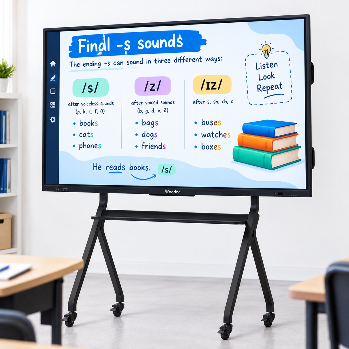 Condor UTS700 – Ecran Interactif 65 Pouces 4K UHD Smart TV (Android 11 / D-LED / Ecran Tactile)
