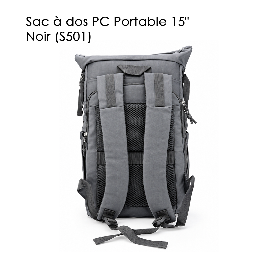 Sac à dos PC Portable 15" Noir (S501)