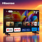Hisense A6500N – Téléviseur 75 Pouces 4K UHD Smart TV (Google TV / Dolby Vision / 4K AI Upscaler)