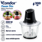 Condor – HV311B – Mini Hachoir Électrique - Bol en Verre 1 L et Puissance 300 W