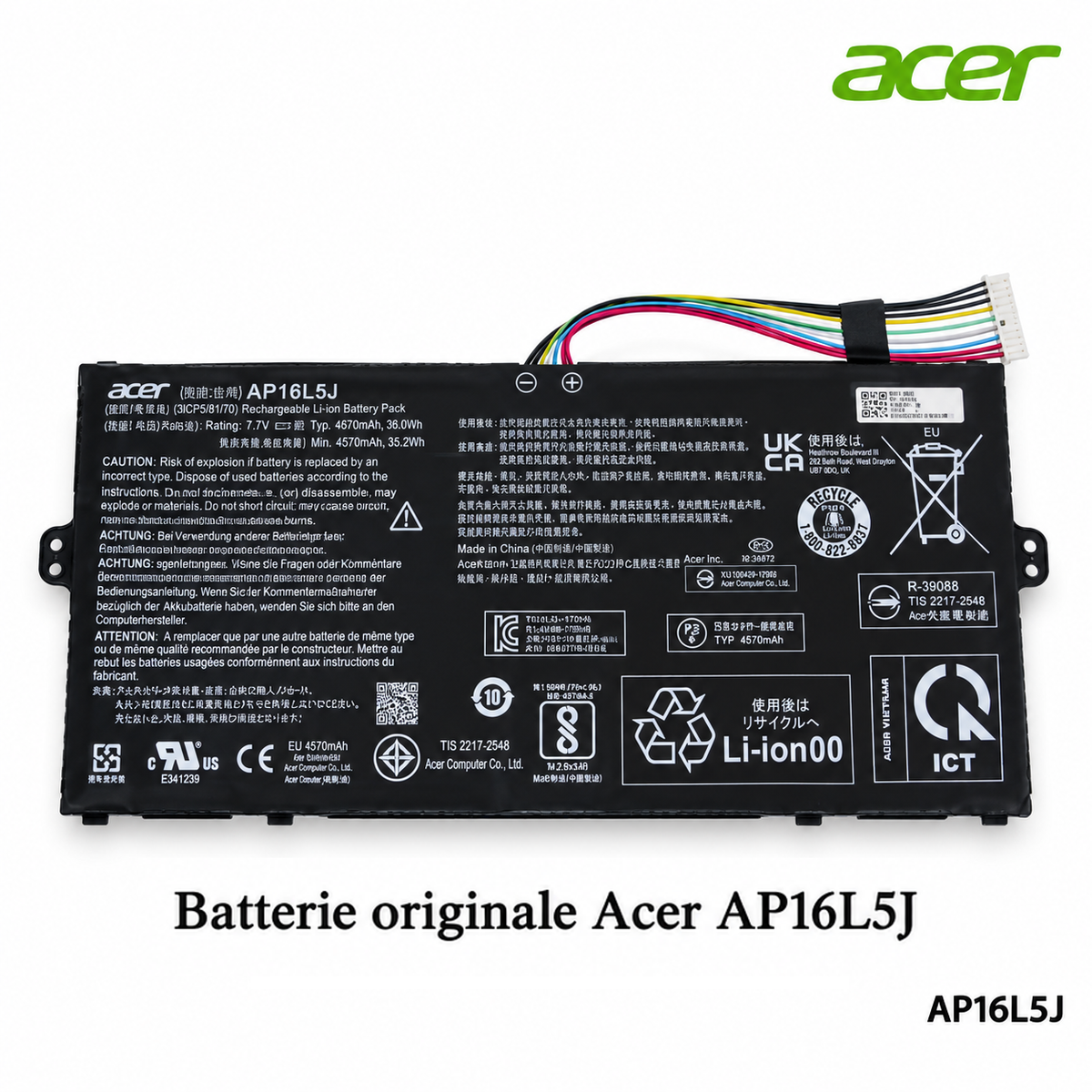 Batterie originale ACER AP16L5J