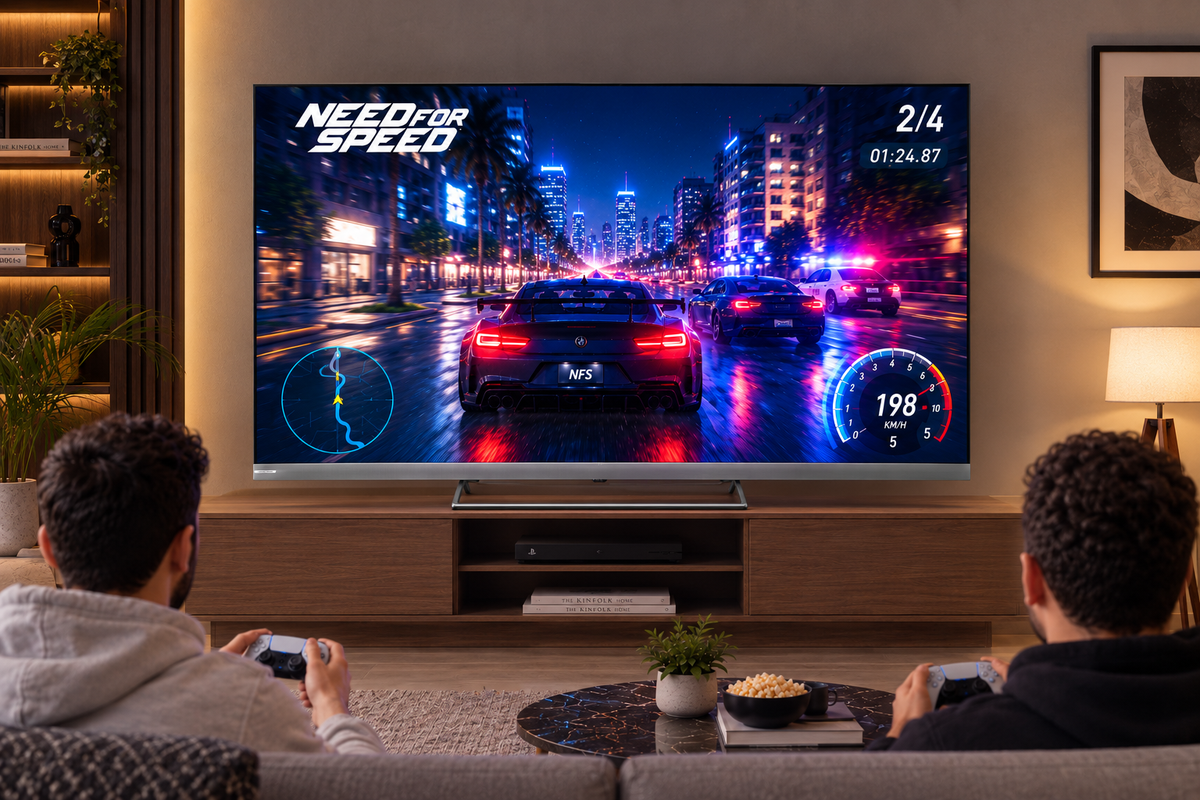 CONDOR 65UX900 – Téléviseur 65 Pouces 4K UHD Smart TV (QD-Mini LED / Google TV / 144Hz VRR)