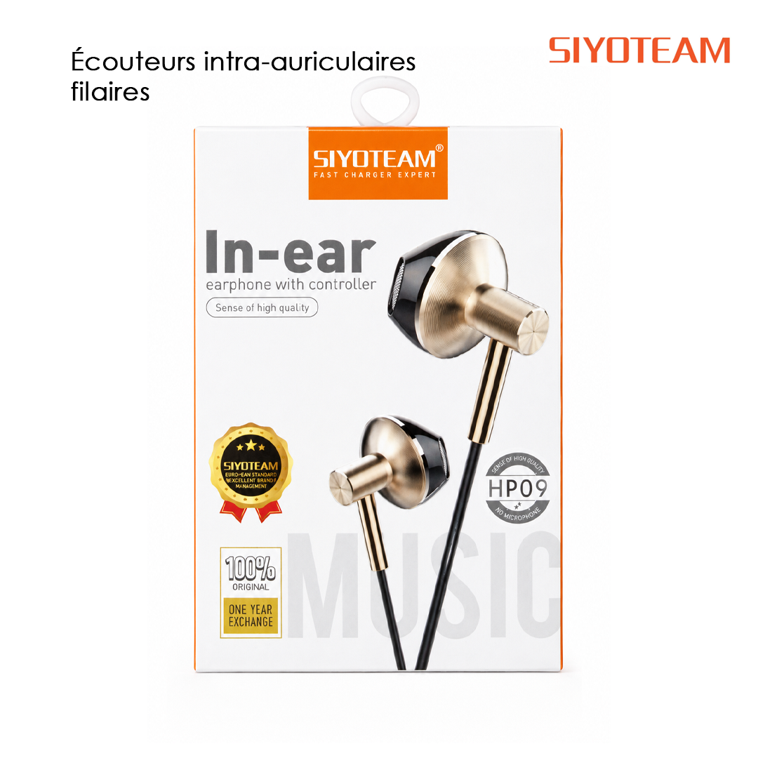 Écouteurs SIYOTEAM HP09 Jack 3.5mm avec Micro | ARMON STORE