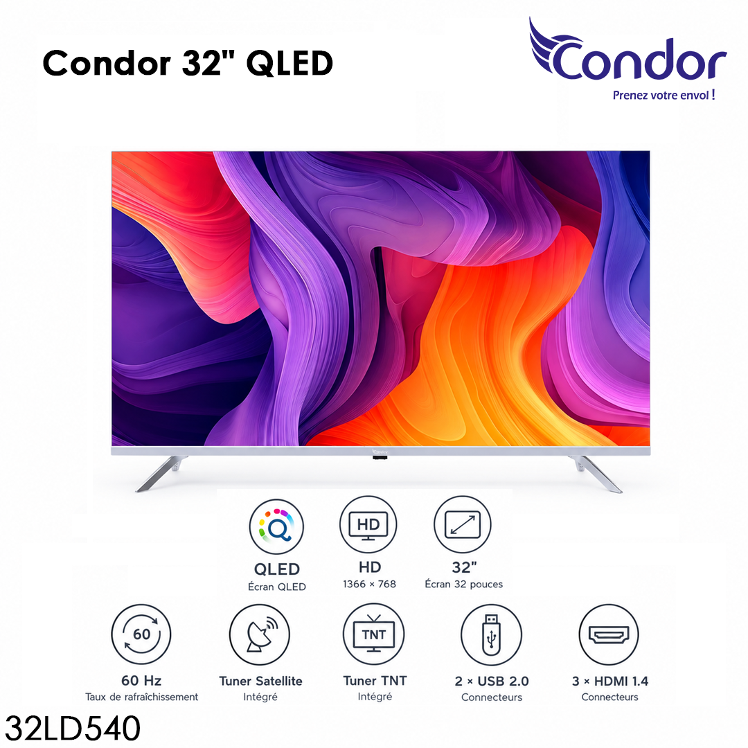 TV Condor 32LD540 32" Smart QLED HD