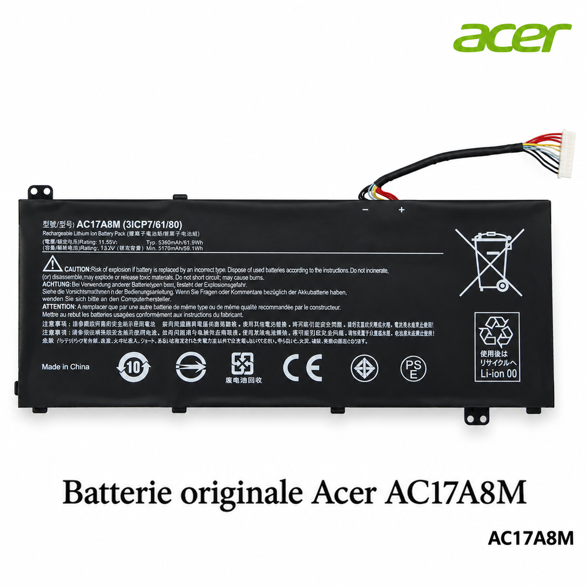 Batterie originale ACER  AC17A8M