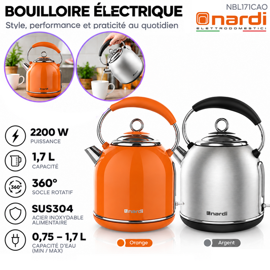 Nardi – NBL171CAO – Bouilloire Electrique - Inox SUS304 1,7 L
