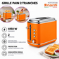Nardi – NGP220CAO – Grille-Pain 2 Tranches Orange - Puissance 1050W