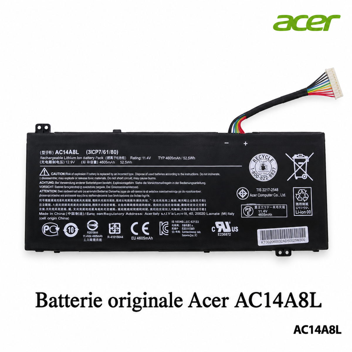Batterie originale ACER AC14A8L