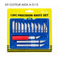 Kit Cutteur de Précision AIDA A-5113 - 13 Pieces avec Etui