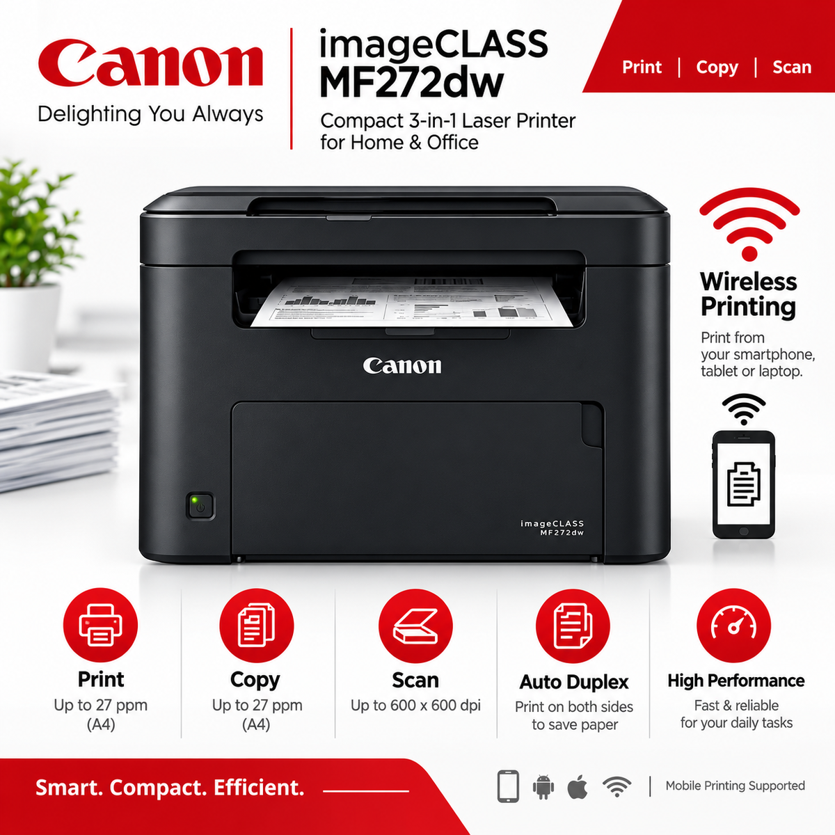 Imprimante Canon imageCLASS MF272dw Wi-Fi Recto-Verso
