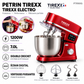 Tirexx PTR90G – Pétrin à Double Crochet - Cuve Inox 7 L - 1200 W