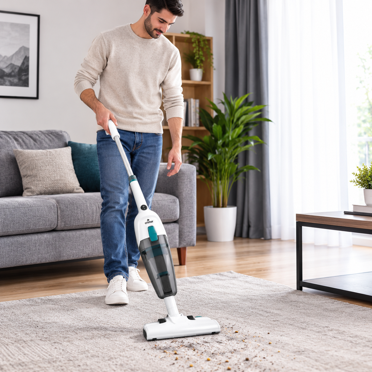 Cristor – Aspirateur Balai AS-CRB10 – Filtre HEPA
