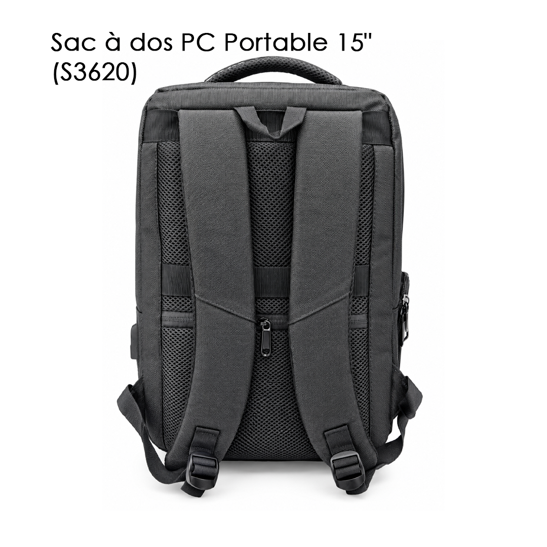 Sac à dos PC Portable 15" (S3620) Noir