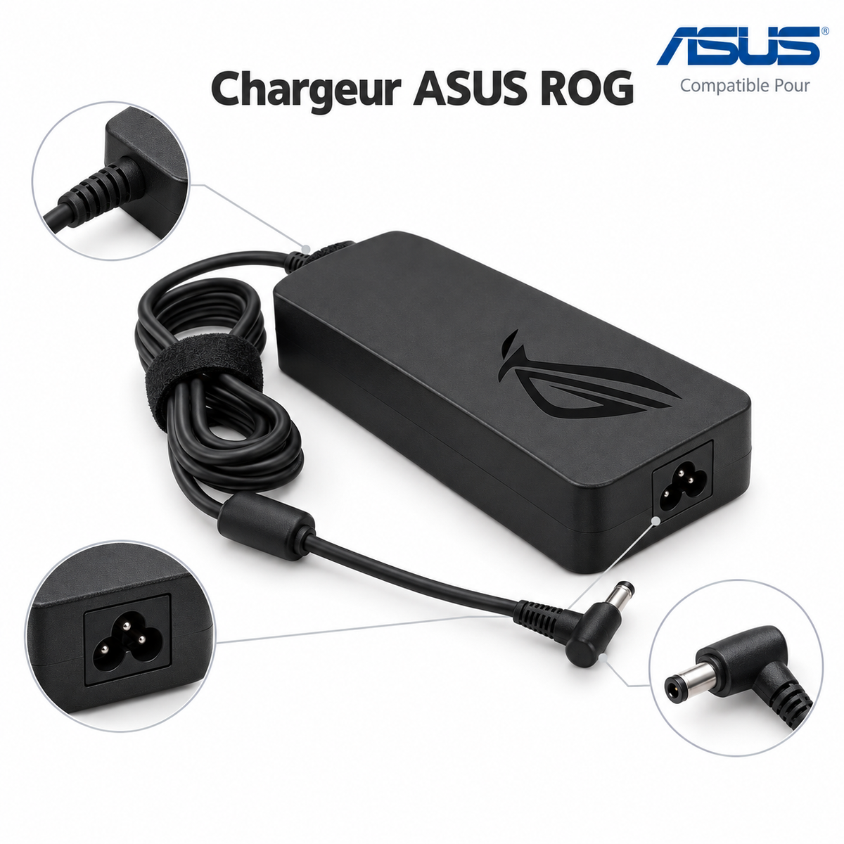 Chargeur Laptop Asus Original – 120W - 19V – 6.32A - Connecteur 5.5x2.5mm - État Neuf