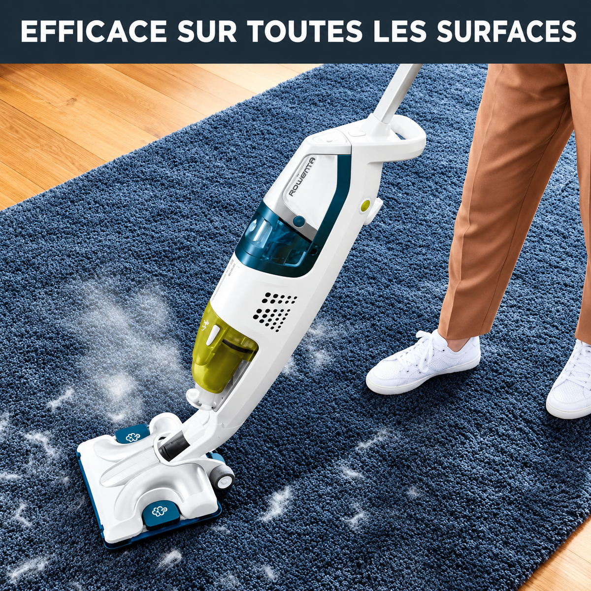 BALAI ASPIRATEUR ROWANTA Clean & Steam Multi RY8561WH