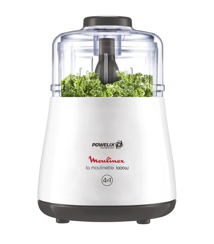 Moulinex – DPA141 – Moulinette Hachoir Électrique 4-en-1 - Puissance 1000 W