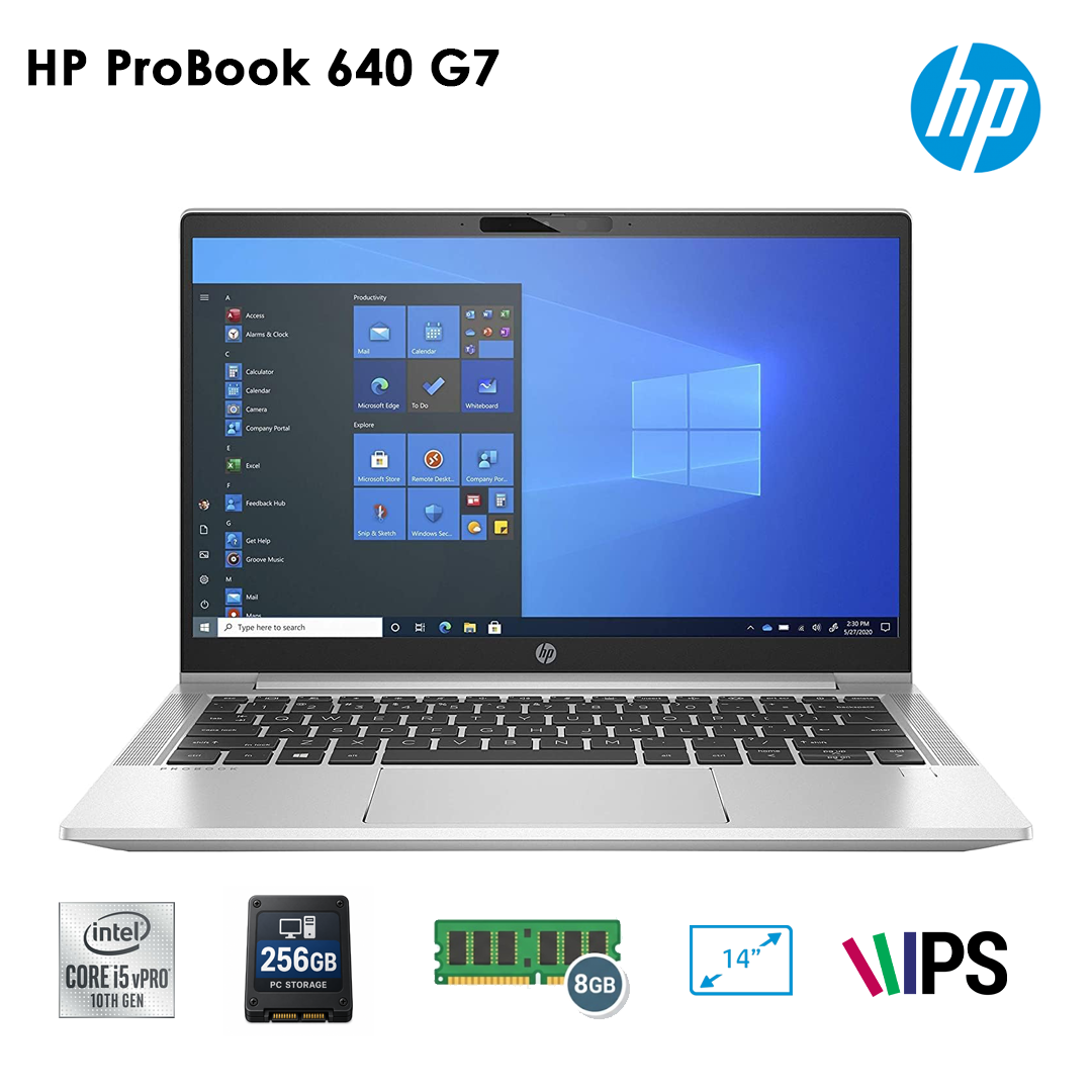 HP ProBook 640 G7 – Intel® Core™ i5-10210U / RAM 8GB/16GB / SSD 256GB/512GB / Écran 14″ Full HD / Utilisé – Excellent État