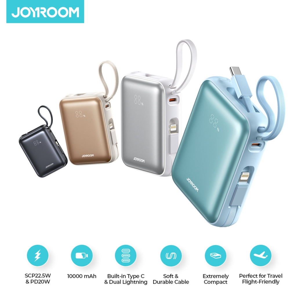 Power Bank JOYROOM JR-PBF27 10000mAh 22,5W avec Câbles Intégrés