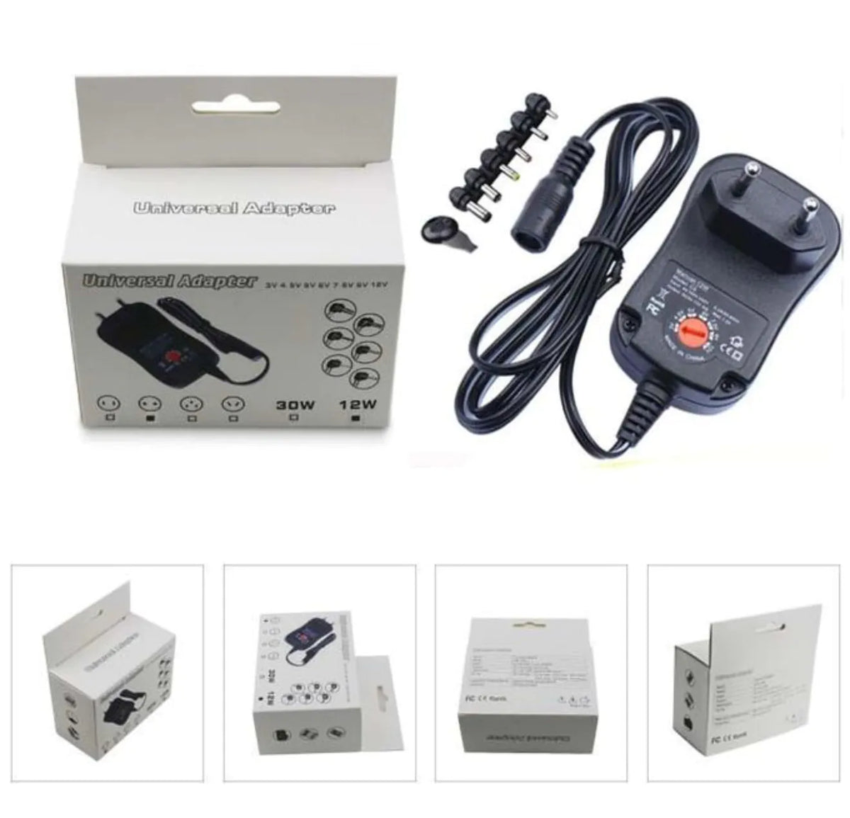 Adaptateur Universel Reglable SY8 3V-12V — 30W avec 6 Embouts