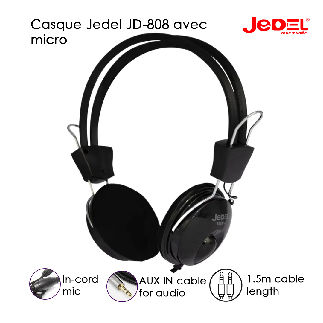 Casque Jedel JD-808 avec micro