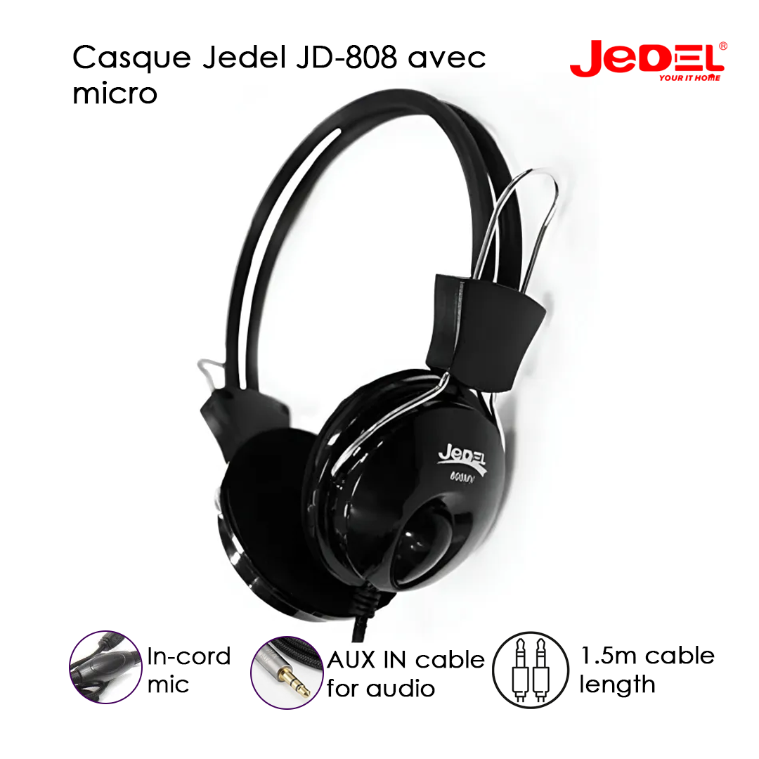 Casque Jedel JD-808 avec micro