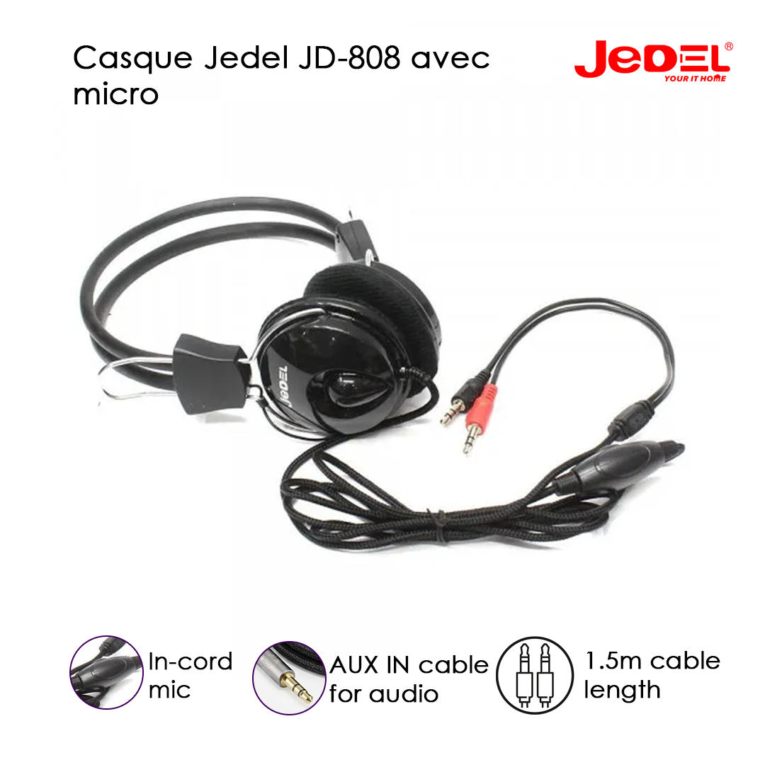 Casque Jedel JD-808 avec micro