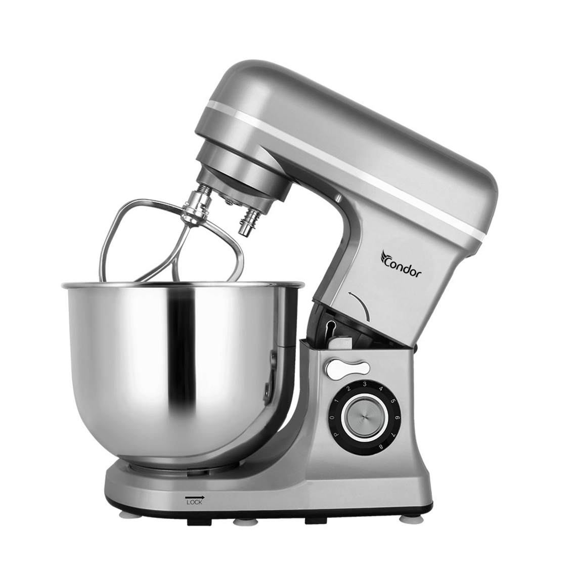 Condor – PT-PXU2GF – Pétrin Mono Fonction - Cuve Inox 8 L et Puissance 1600 W