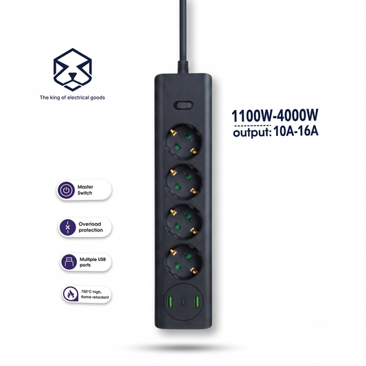 Multiprise_lectrique_100_Cuivre_Pur_4_Prises_Schuko_2_Ports_USB_1100W_4000W