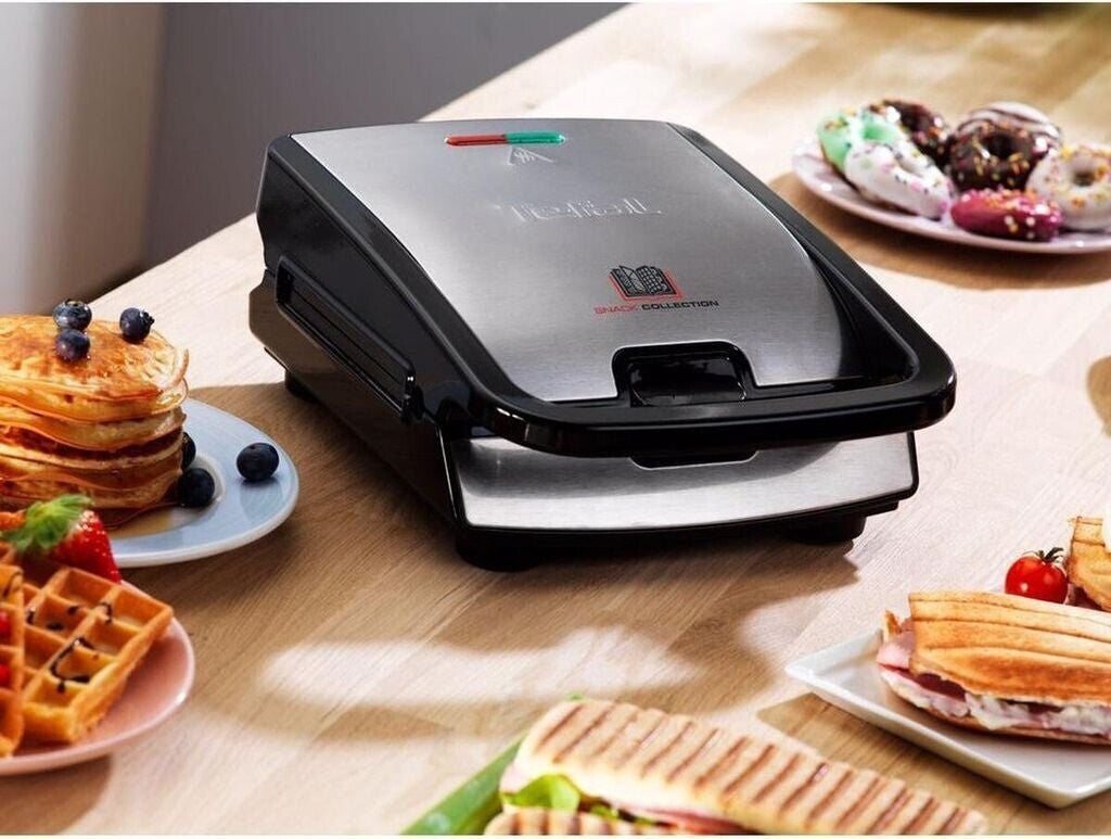 Tefal Snack Collection SW857D12 Appareil Gaufre et Grill - Plaques Interchangeables Antiadhésives