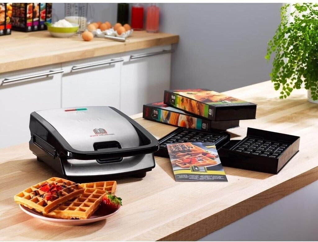 Tefal Snack Collection SW857D12 Appareil Gaufre et Grill - Plaques Interchangeables Antiadhésives