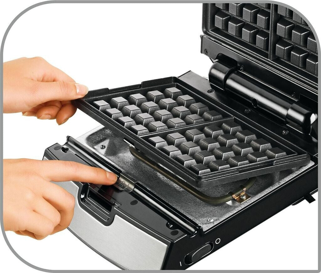 Tefal Snack Collection SW857D12 Appareil Gaufre et Grill - Plaques Interchangeables Antiadhésives