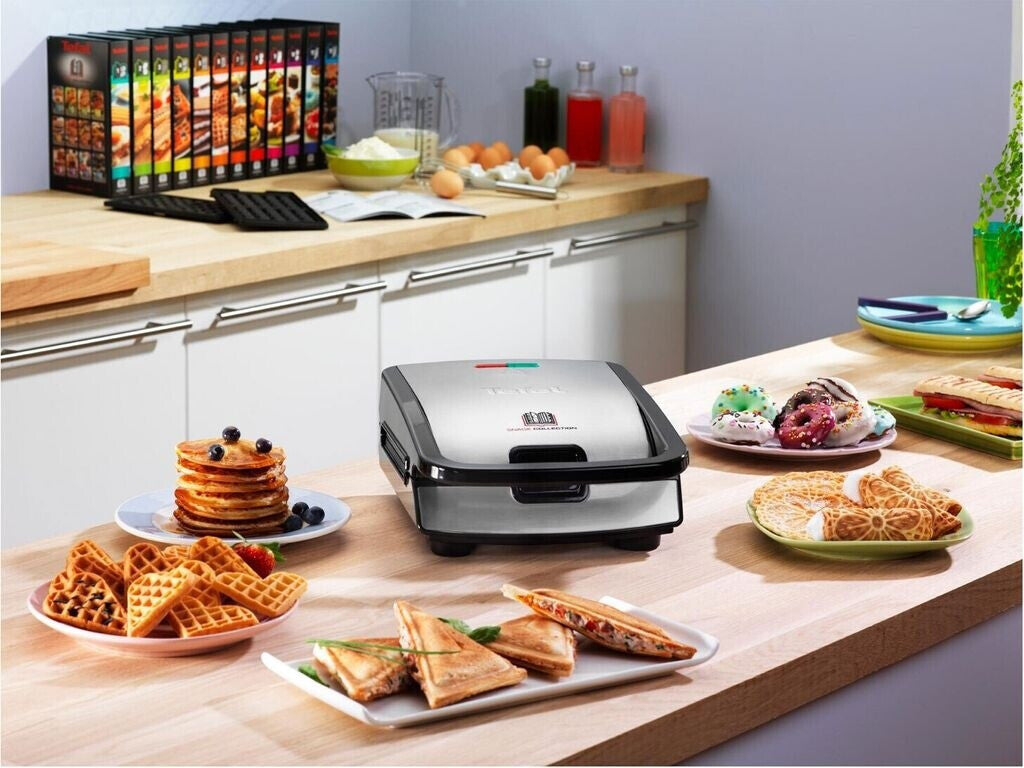Tefal Snack Collection SW857D12 Appareil Gaufre et Grill - Plaques Interchangeables Antiadhésives