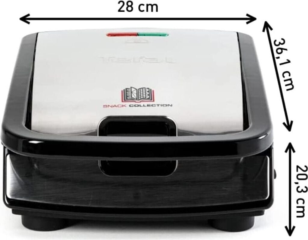 Tefal Snack Collection SW857D12 Appareil Gaufre et Grill - Plaques Interchangeables Antiadhésives