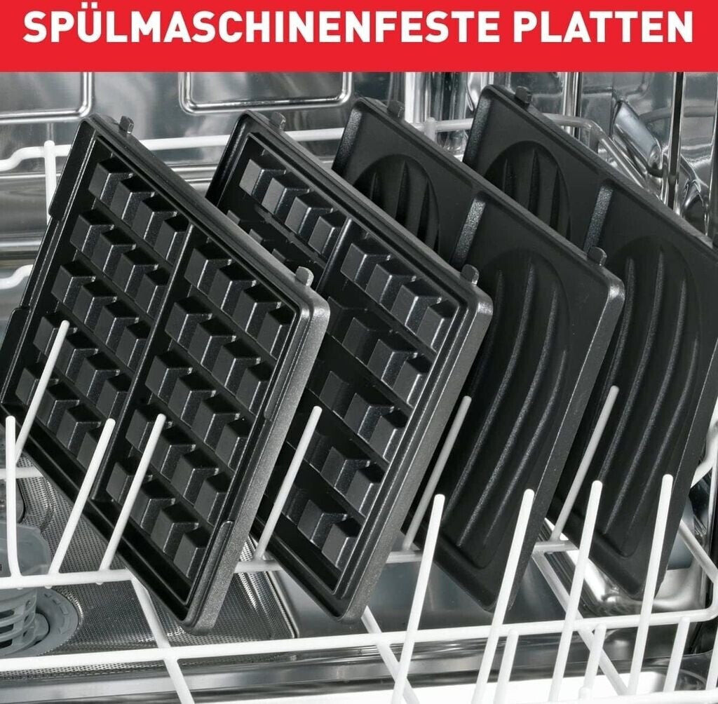 Tefal Snack Collection SW857D12 Appareil Gaufre et Grill - Plaques Interchangeables Antiadhésives