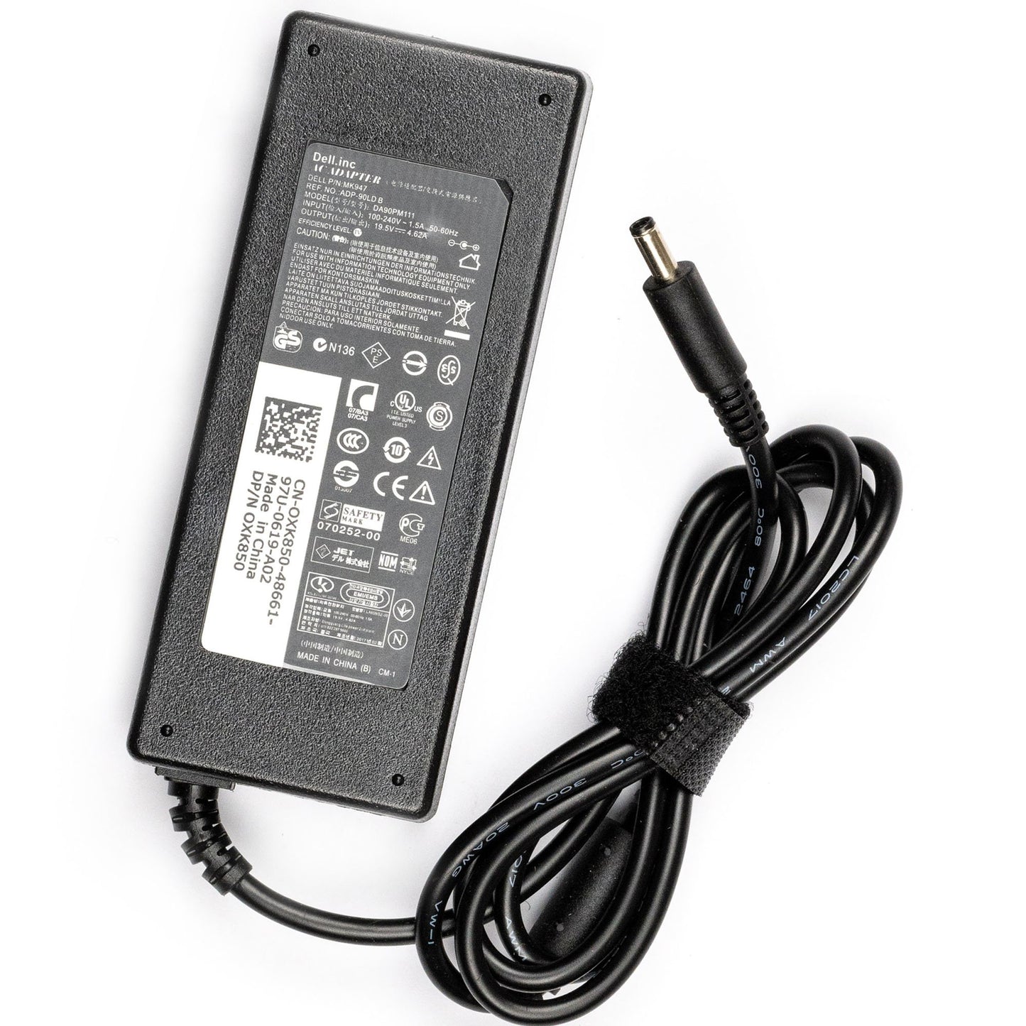 Chargeur Laptop Dell Original 90W XPS 19.5V 4.62A – Fiche Noir avec Câble Trèfle En excellent état