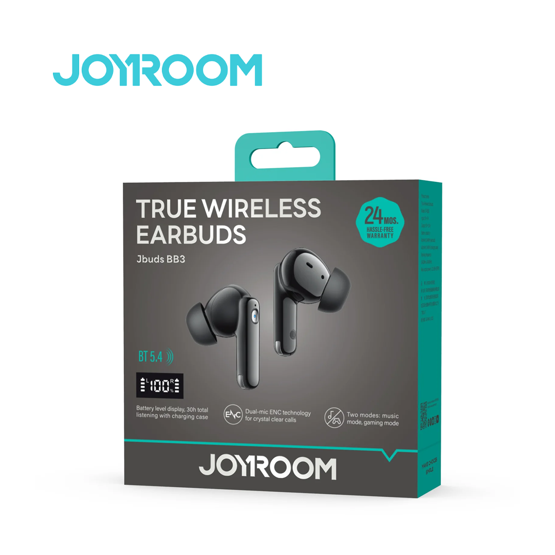 Écouteurs Sans Fil JOYROOM Jbuds BB3 - BT 5.4 avec Écran Numérique LED